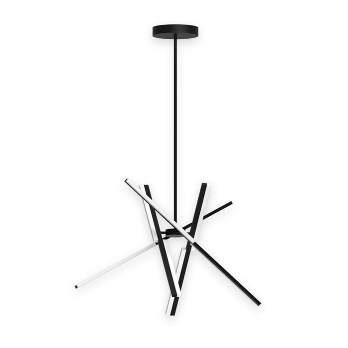 Artcraft Stix 4 Light Pendant, Black