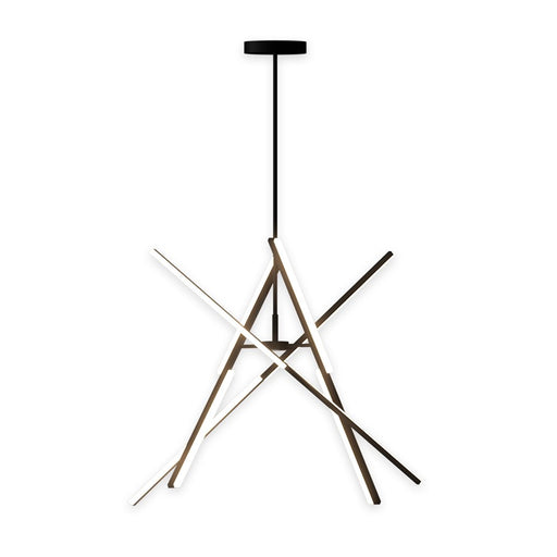 Artcraft Stix 4 Light Chandelier, Black