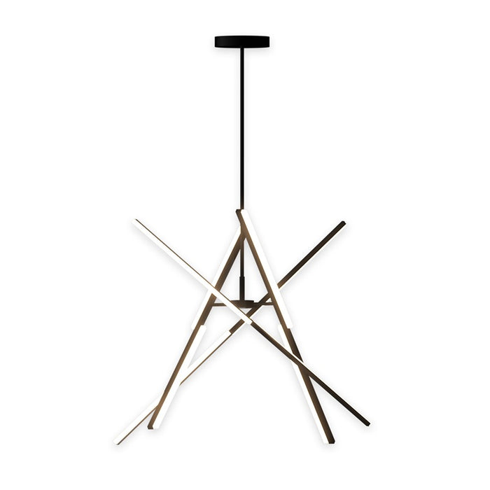 Artcraft Stix 4 Light Chandelier, Black