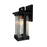Artcraft Port Charlotte 1 Light 12" Outdoor Wall Light, Black/Clear