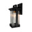 Artcraft Port Charlotte 1 Light 15.5" Outdoor Wall Light, Black/Clear