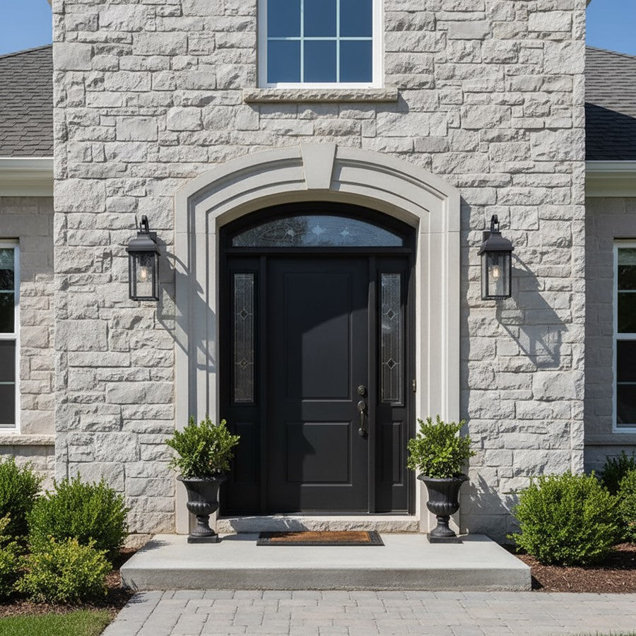 Artcraft Point 3 Light 14" Outdoor Wall Sconce, Black/Brass