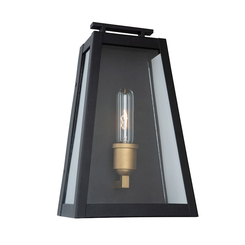 Artcraft Charlestown 1 Light Wall Mount, Black, Vintage Gold