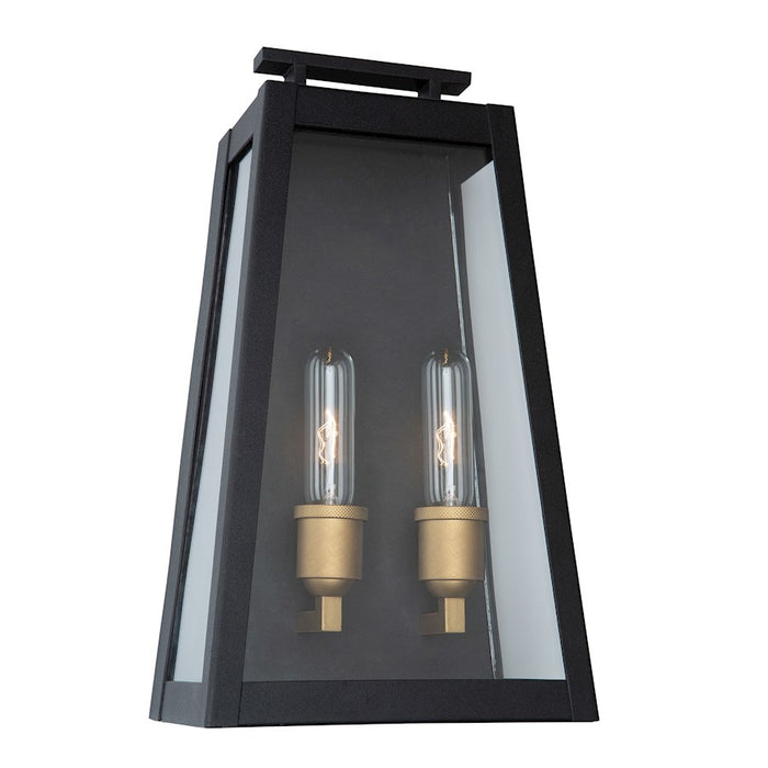 Artcraft Charlestown 2 Light Wall Mount, Black, Vintage Gold