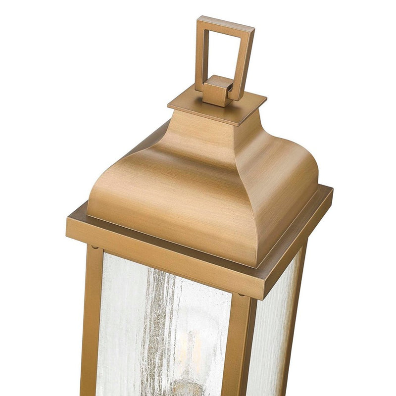 Artcraft Madrid 1 Light Outdoor Post Light, Weathered Brass