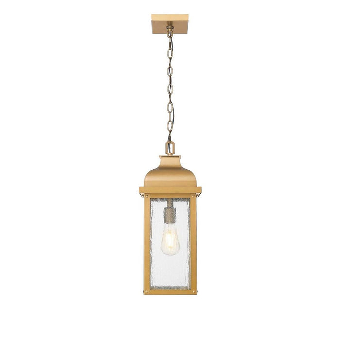 Artcraft Madrid 1 Light Outdoor Pendant, Weathered Brass