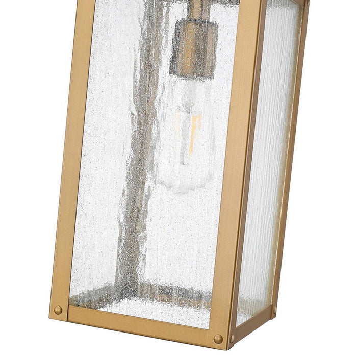 Artcraft Madrid 1 Light Outdoor Pendant, Weathered Brass