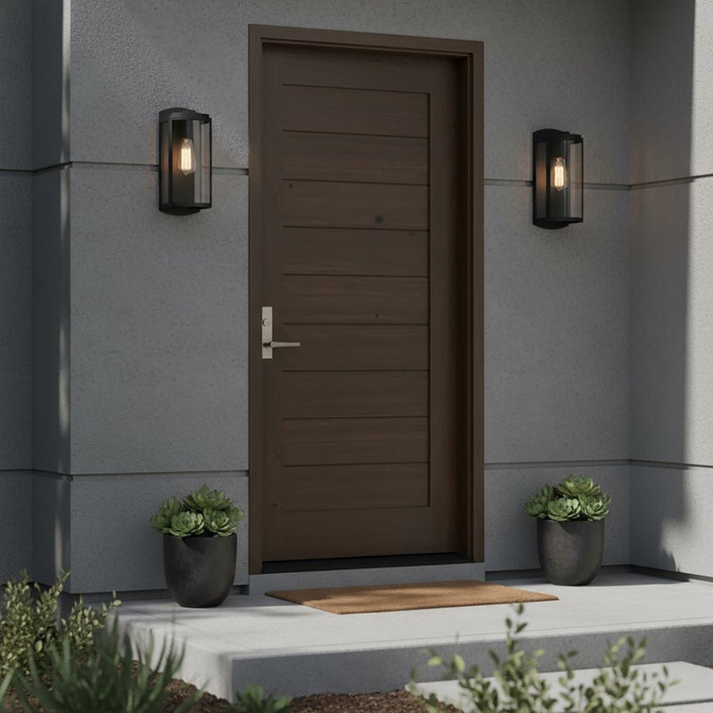 Artcraft Lakewood 1-Light Exterior Wall Light, Matte Black