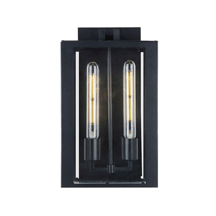 Artcraft Waterville 2-Light Exterior Wall Light, Matte Black