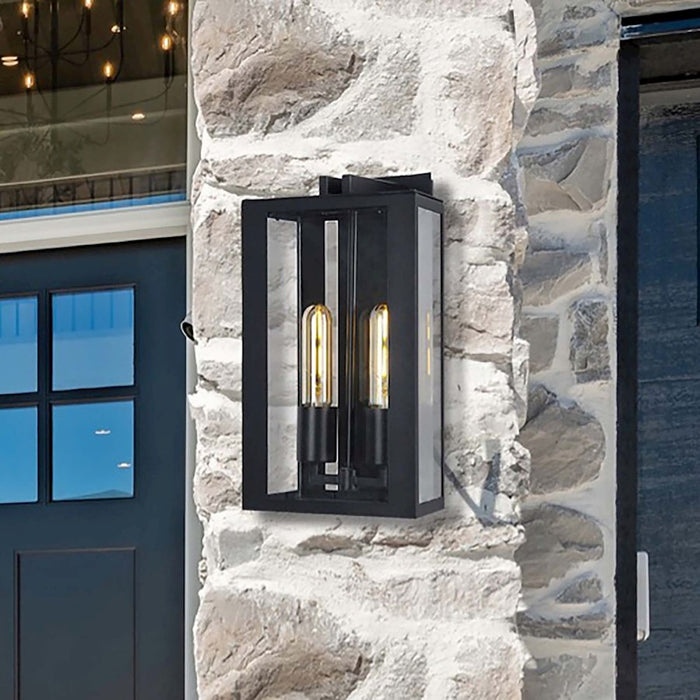 Artcraft Waterville 2-Light Exterior Wall Light, Matte Black