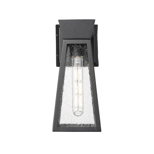 Artcraft Lucian 1 Light 12" Outdoor Wall Light, Black/Clear