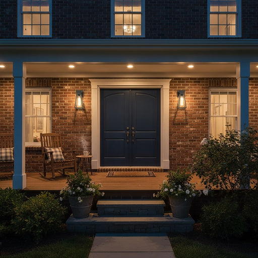 Artcraft Lucian 1 Light 12" Outdoor Wall Light, Black/Clear