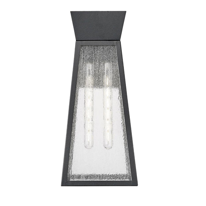 Artcraft Lucian 2 Light Outdoor Wall Light, Black/Clear