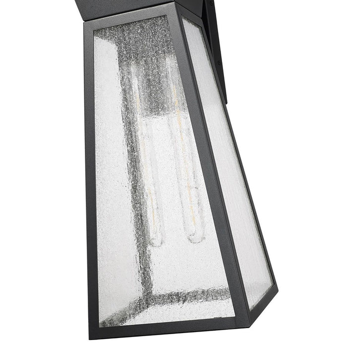 Artcraft Lucian 2 Light Outdoor Wall Light, Black/Clear