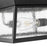 Artcraft Lucian 2 Light Outdoor Flush Mount, Black/Clear