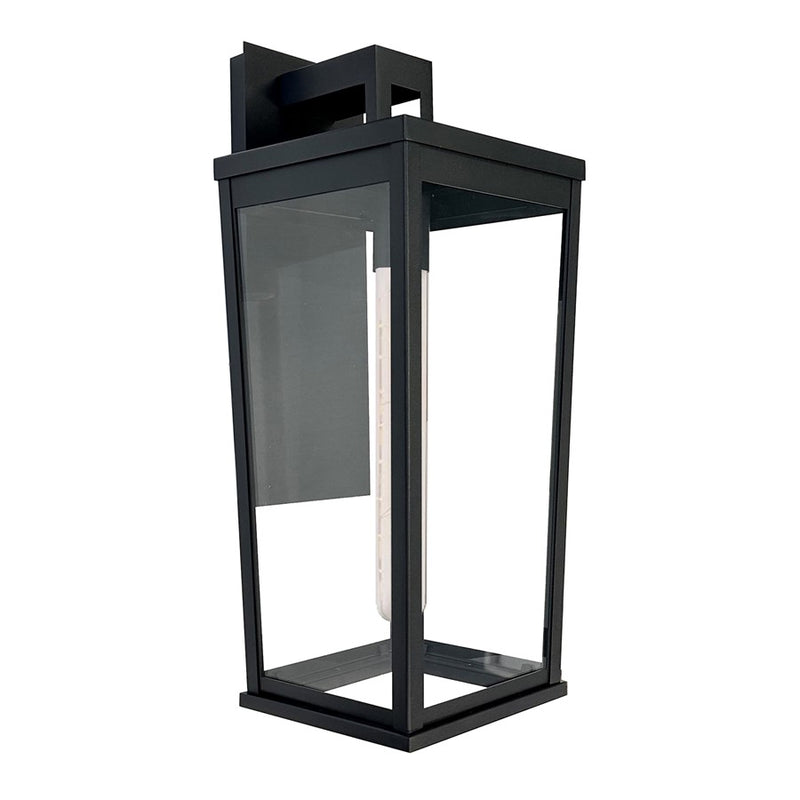 Artcraft Elmgrove 1 Light Outdoor Wall, Black/Clear