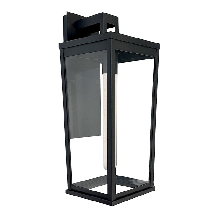 Artcraft Elmgrove 1 Light Outdoor Wall, Black/Clear - AC8881BK