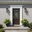 Artcraft Elmgrove 2 Light Outdoor Wall, Black/Clear