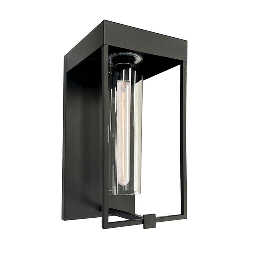 Artcraft Gardenbrooke 1 Light 10" Outdoor Wall, Black/Clear - AC8891BK