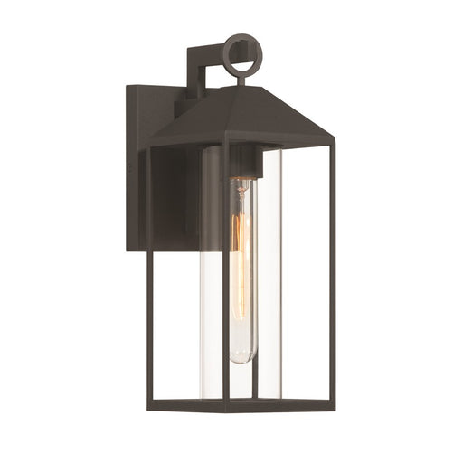 Artcraft Portside 1 Light 14" Outdoor Wall Sconce, Black/Clear - AC8980BK
