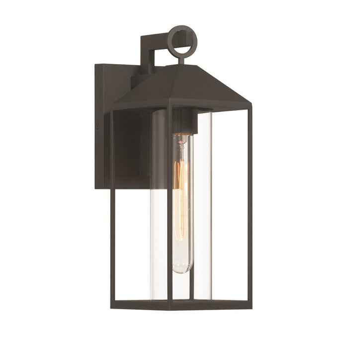 Artcraft Portside 1 Light 14" Outdoor Wall Sconce, Black/Clear