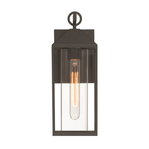 Artcraft Portside 1 Light 14" Outdoor Wall Sconce, Black/Clear