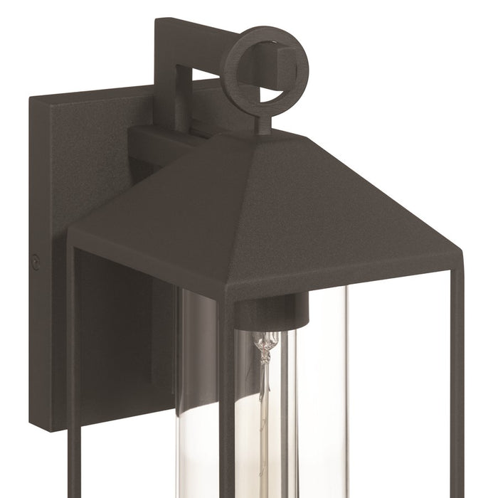 Artcraft Portside 1 Light 14" Outdoor Wall Sconce, Black/Clear