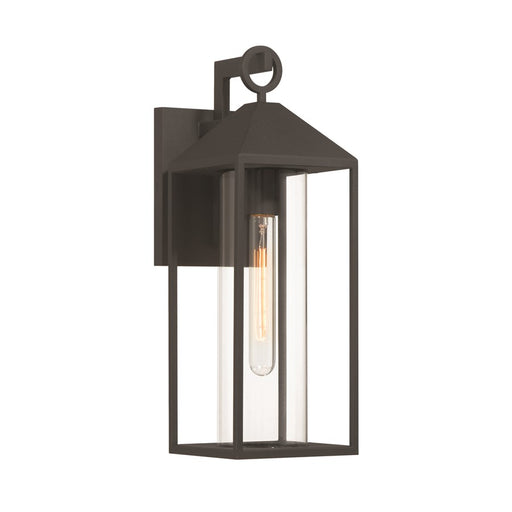 Artcraft Portside 1 Light 18" Outdoor Wall Sconce, Black/Clear - AC8981BK