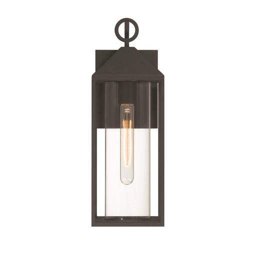 Artcraft Portside 1 Light 18" Outdoor Wall Sconce, Black/Clear
