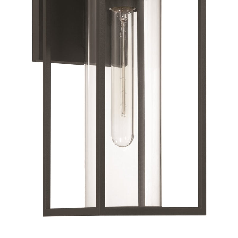 Artcraft Portside 1 Light 18" Outdoor Wall Sconce, Black/Clear
