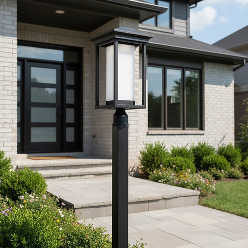 Artcraft Overbrook 1 Light 20" Outdoor Post Light, Black