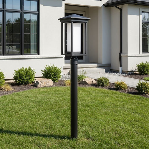 Artcraft Overbrook 1 Light 20" Outdoor Post Light, Black