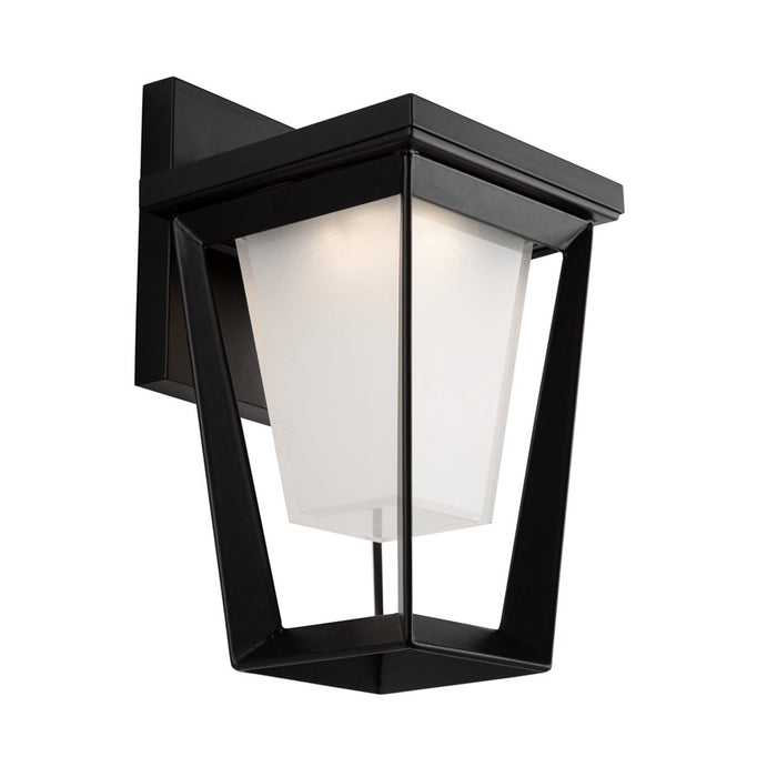 Artcraft Waterbury LED Outdoor Wall Light, Black/Frosted