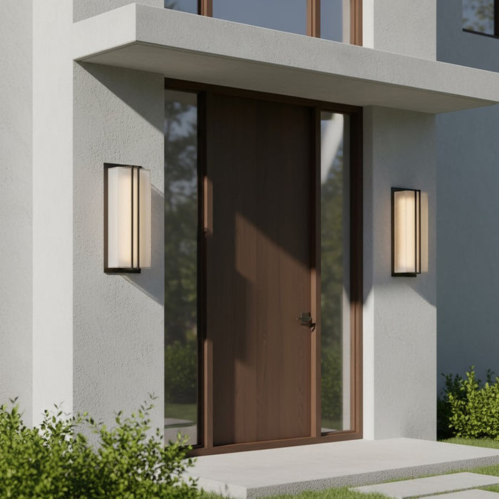 Artcraft Sausalito 15W LED 9190 Outdoor Wall Light, Black/Frosted