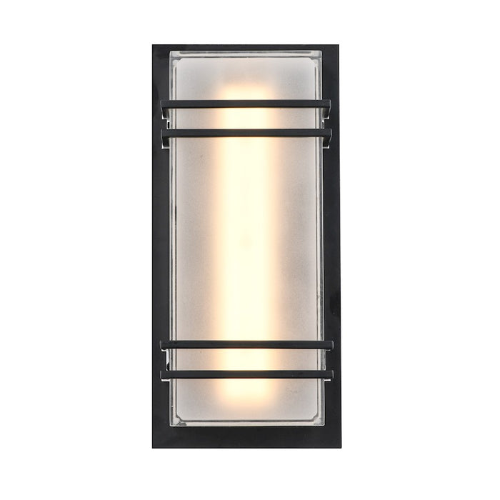 Artcraft Sausalito 15W LED 9191 Outdoor Wall Light, Black/Frosted