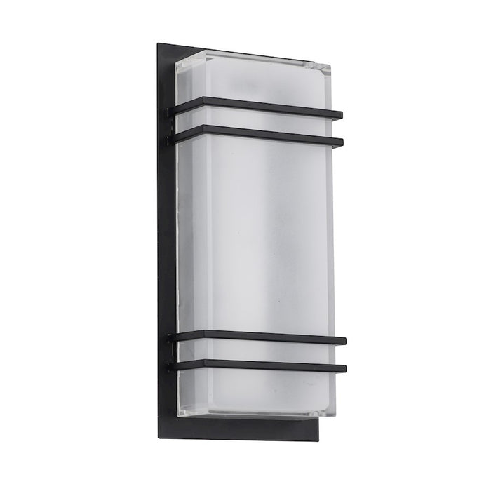 Artcraft Sausalito 15W LED 9191 Outdoor Wall Light, Black/Frosted