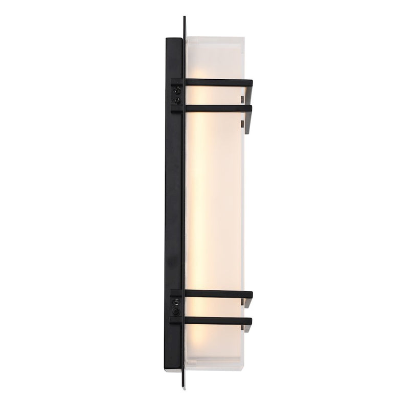 Artcraft Sausalito 15W LED 9191 Outdoor Wall Light, Black/Frosted