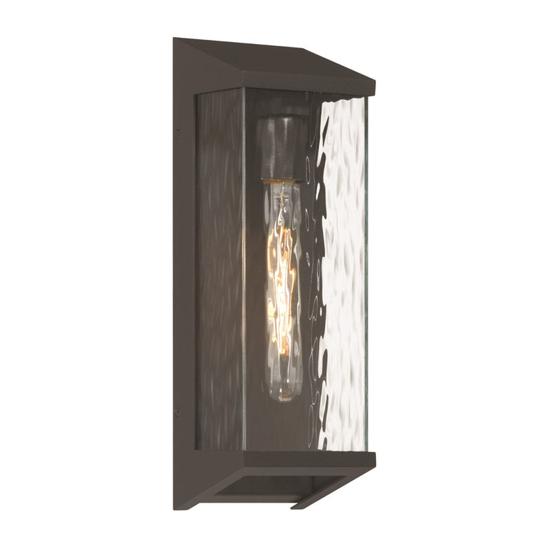 Artcraft Azure Bay 1 Light Outdoor Wall Sconce, Black/Clear
