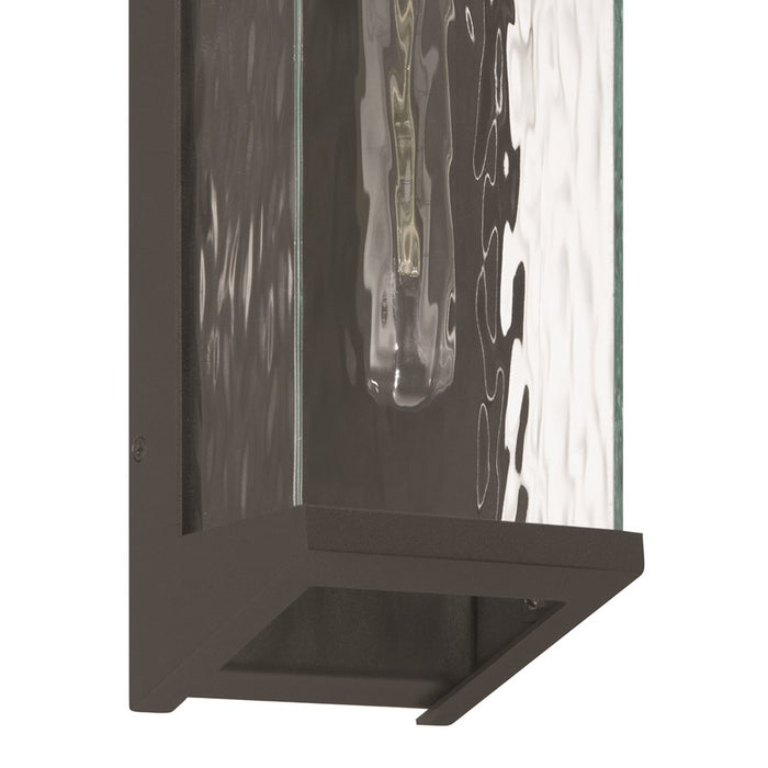 Artcraft Azure Bay 1 Light Outdoor Wall Sconce, Black/Clear