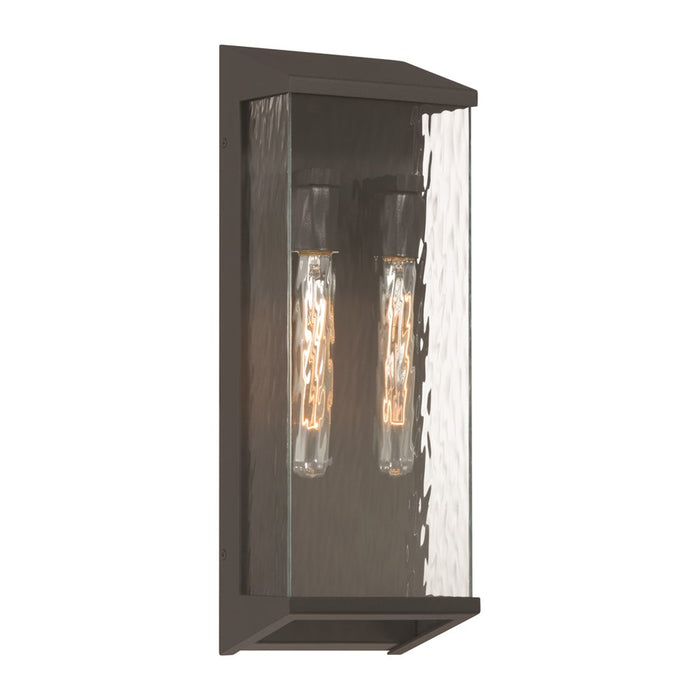 Artcraft Azure Bay 2 Light Outdoor Wall Sconce, Black/Clear