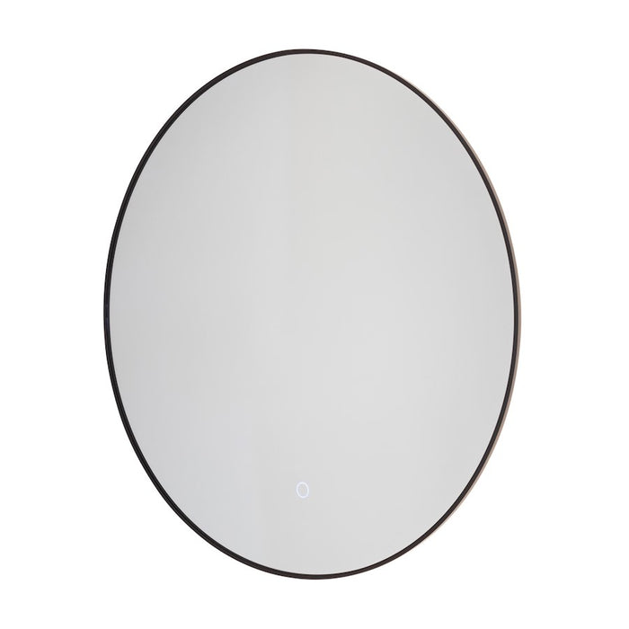 Artcraft Reflections 24" Integrated LED Wall Mirror, Matte Black