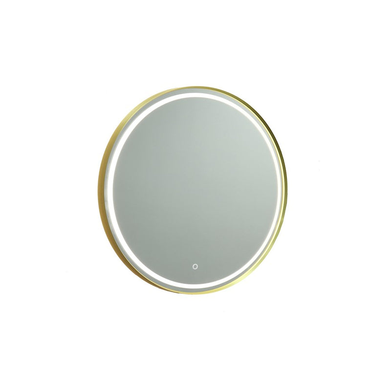 Artcraft Reflections Round Mirror, Brushed Brass