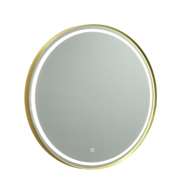 Artcraft Reflections Round Mirror, Brushed Brass