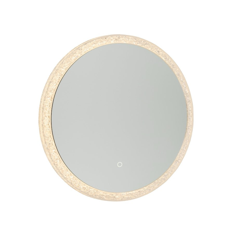 Artcraft Reflections Round Mirror, Clear Crystal - AM358