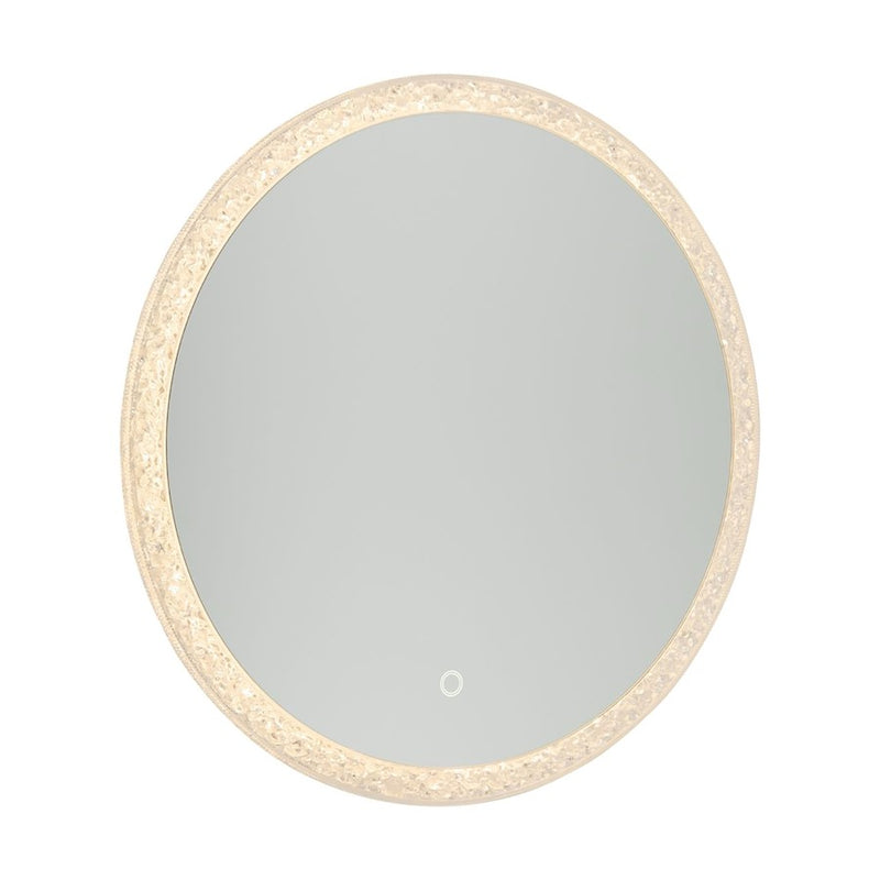 Artcraft Reflections Round Mirror, Clear Crystal