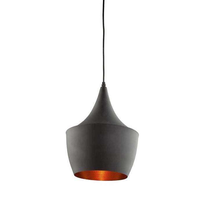 Artcraft Connecticut 1 Light 12" Pendant, Matte Black & Copper