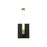 Artcraft Infiniti 1-Light Integrated LED Sconce, Matte Black/Brass