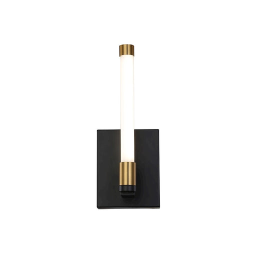 Artcraft Infiniti 1-Light Integrated LED Sconce, Matte Black/Brass