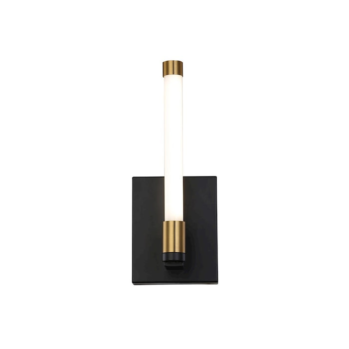 Artcraft Infiniti 1-Light Integrated LED Sconce, Matte Black/Brass