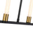 Artcraft Infiniti 6-Light Integrated LED Island Light, Black/Brass